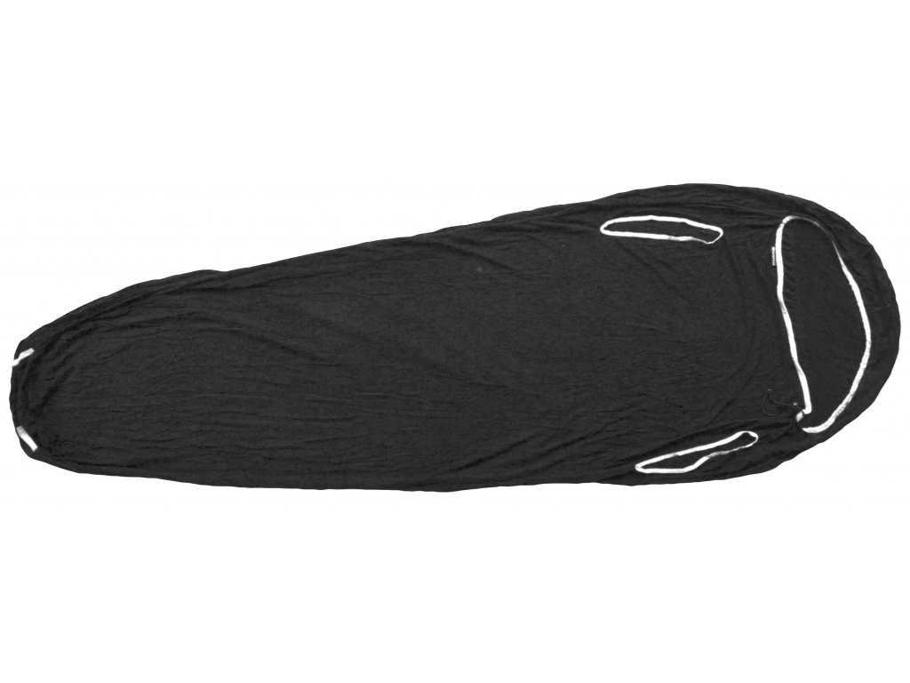 Nejlepší spací pytel Warmpeace Vložka do spacáku merino 195 cm black 